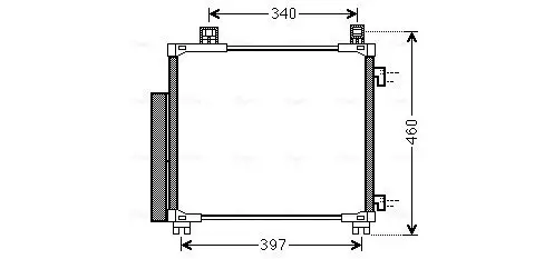 Kondensator, Klimaanlage AVA QUALITY COOLING TOA5578D Bild Kondensator, Klimaanlage AVA QUALITY COOLING TOA5578D