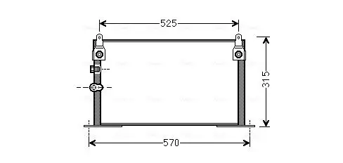 Kondensator, Klimaanlage AVA QUALITY COOLING TOA5585 Bild Kondensator, Klimaanlage AVA QUALITY COOLING TOA5585