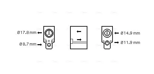 Expansionsventil, Klimaanlage AVA QUALITY COOLING VN1076