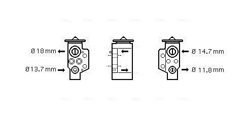 Expansionsventil, Klimaanlage AVA QUALITY COOLING VN1243 Bild Expansionsventil, Klimaanlage AVA QUALITY COOLING VN1243