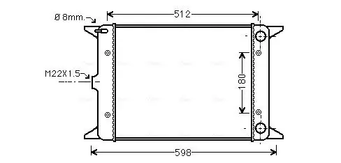 Kühler, Motorkühlung AVA QUALITY COOLING VN2005