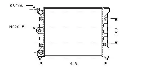 Kühler, Motorkühlung AVA QUALITY COOLING VN2038