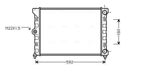 Kühler, Motorkühlung AVA QUALITY COOLING VN2099 Bild Kühler, Motorkühlung AVA QUALITY COOLING VN2099