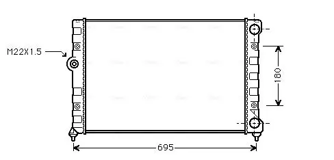 Kühler, Motorkühlung AVA QUALITY COOLING VN2109