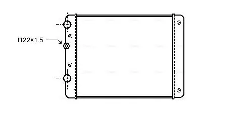 Kühler, Motorkühlung AVA QUALITY COOLING VN2129 Bild Kühler, Motorkühlung AVA QUALITY COOLING VN2129