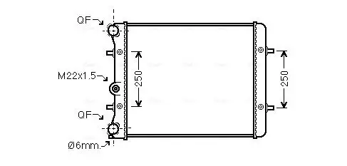 Kühler, Motorkühlung AVA QUALITY COOLING VN2152