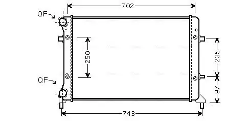 Kühler, Motorkühlung AVA QUALITY COOLING VN2204