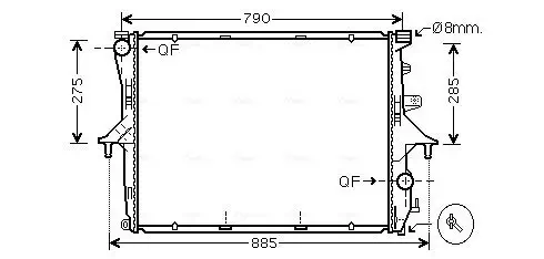 Kühler, Motorkühlung AVA QUALITY COOLING VN2214