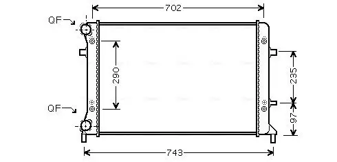 Kühler, Motorkühlung AVA QUALITY COOLING VN2228 Bild Kühler, Motorkühlung AVA QUALITY COOLING VN2228