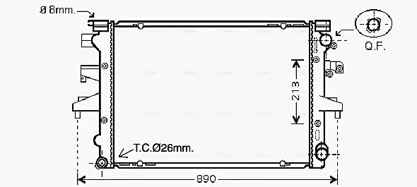 Kühler, Motorkühlung AVA QUALITY COOLING VN2232