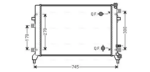 Kühler, Motorkühlung AVA QUALITY COOLING VN2295 Bild Kühler, Motorkühlung AVA QUALITY COOLING VN2295