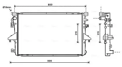 Kühler, Motorkühlung AVA QUALITY COOLING VN2317