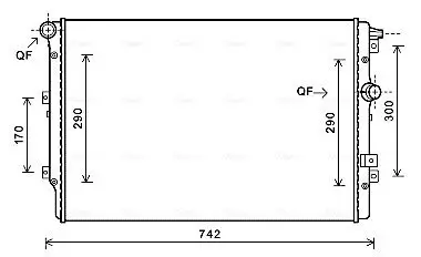 Kühler, Motorkühlung AVA QUALITY COOLING TOA2289 Bild Kühler, Motorkühlung AVA QUALITY COOLING TOA2289