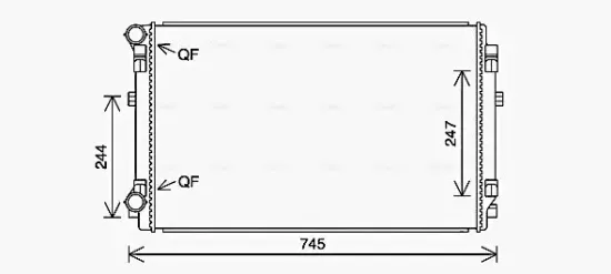 Kühler, Motorkühlung AVA QUALITY COOLING VN2404 Bild Kühler, Motorkühlung AVA QUALITY COOLING VN2404