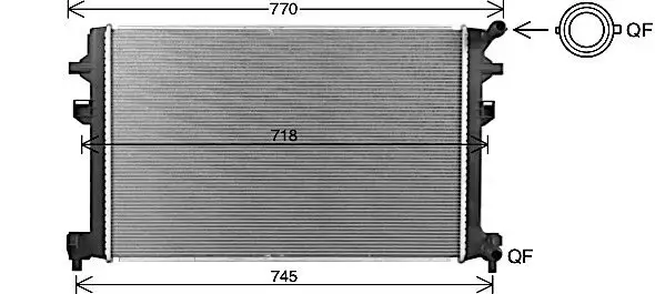 Kühler, Motorkühlung AVA QUALITY COOLING VN2426