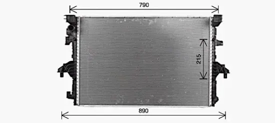 Kühler, Motorkühlung AVA QUALITY COOLING VN2436 Bild Kühler, Motorkühlung AVA QUALITY COOLING VN2436