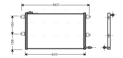 Kondensator, Klimaanlage AVA QUALITY COOLING VN5144