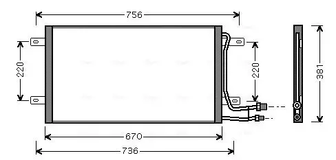 Kondensator, Klimaanlage AVA QUALITY COOLING VN5187