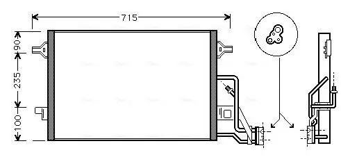 Kondensator, Klimaanlage AVA QUALITY COOLING VN5189