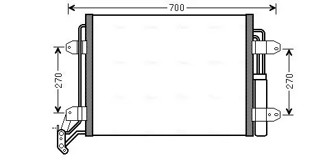 Kondensator, Klimaanlage AVA QUALITY COOLING VN5291D