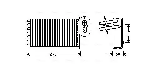 Wärmetauscher, Innenraumheizung AVA QUALITY COOLING VN6296 Bild Wärmetauscher, Innenraumheizung AVA QUALITY COOLING VN6296