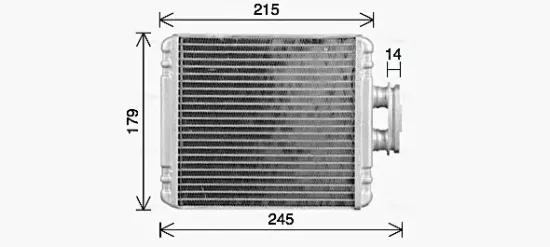 Wärmetauscher, Innenraumheizung AVA QUALITY COOLING VN6434 Bild Wärmetauscher, Innenraumheizung AVA QUALITY COOLING VN6434