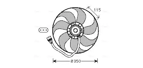 Lüfter, Motorkühlung 12 V AVA QUALITY COOLING VN7521