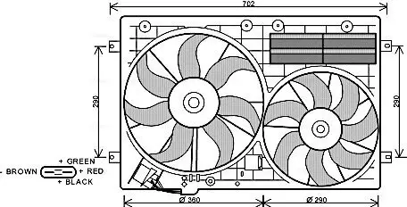 Lüfter, Motorkühlung AVA QUALITY COOLING VN7529 Bild Lüfter, Motorkühlung AVA QUALITY COOLING VN7529