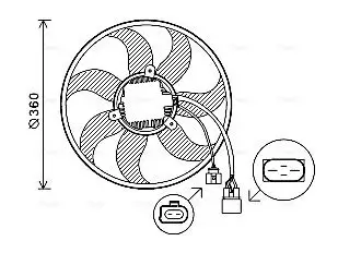 Lüfter, Motorkühlung 12 V AVA QUALITY COOLING VN7537