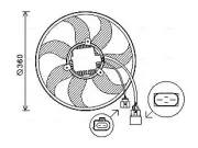 Lüfter, Motorkühlung 12 V AVA QUALITY COOLING VN7537