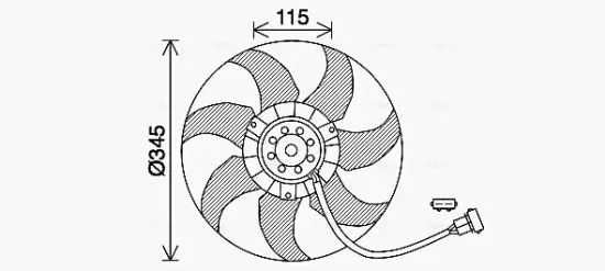 Lüfter, Motorkühlung 12 V AVA QUALITY COOLING VN7541 Bild Lüfter, Motorkühlung 12 V AVA QUALITY COOLING VN7541