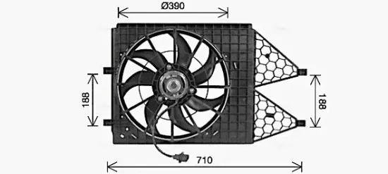 Lüfter, Motorkühlung 12 V AVA QUALITY COOLING VN7545 Bild Lüfter, Motorkühlung 12 V AVA QUALITY COOLING VN7545