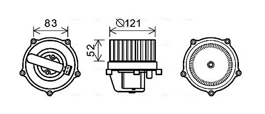 Innenraumgebläse 12 V AVA Clever Choice VN8345