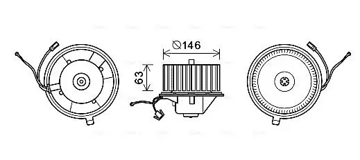 Innenraumgebläse 12 V AVA QUALITY COOLING VN8349