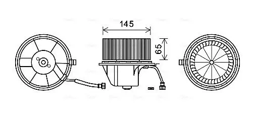 Innenraumgebläse 12 V AVA QUALITY COOLING VN8351