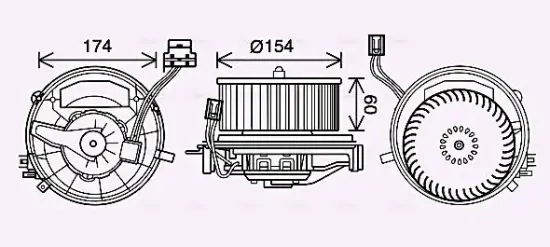 Innenraumgebläse 12 V AVA QUALITY COOLING VN8399 Bild Innenraumgebläse 12 V AVA QUALITY COOLING VN8399