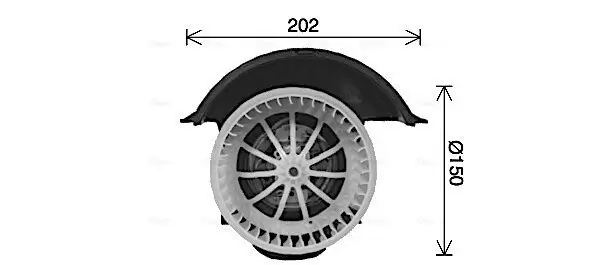 Innenraumgebläse 12 V AVA QUALITY COOLING VN8409