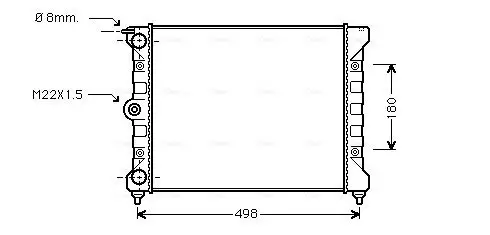 Kühler, Motorkühlung AVA QUALITY COOLING VNA2039 Bild Kühler, Motorkühlung AVA QUALITY COOLING VNA2039