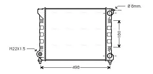 Kühler, Motorkühlung AVA QUALITY COOLING VNA2040 Bild Kühler, Motorkühlung AVA QUALITY COOLING VNA2040