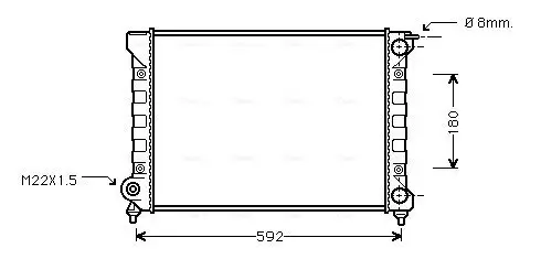 Kühler, Motorkühlung AVA QUALITY COOLING VNA2045