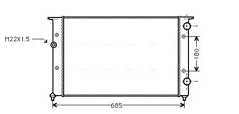 Kühler, Motorkühlung AVA QUALITY COOLING VNA2102 Bild Kühler, Motorkühlung AVA QUALITY COOLING VNA2102