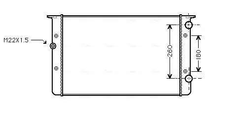 Kühler, Motorkühlung AVA QUALITY COOLING VNA2104