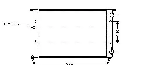 Kühler, Motorkühlung AVA QUALITY COOLING VNA2116