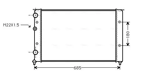 Kühler, Motorkühlung AVA QUALITY COOLING VNA2130