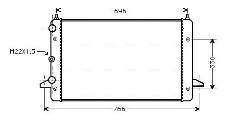 Kühler, Motorkühlung AVA QUALITY COOLING VNA2135