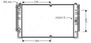 Kühler, Motorkühlung AVA QUALITY COOLING VNA2149