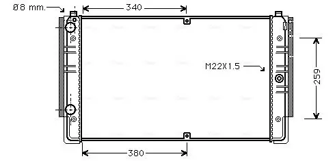 Kühler, Motorkühlung AVA QUALITY COOLING VNA2149 Bild Kühler, Motorkühlung AVA QUALITY COOLING VNA2149