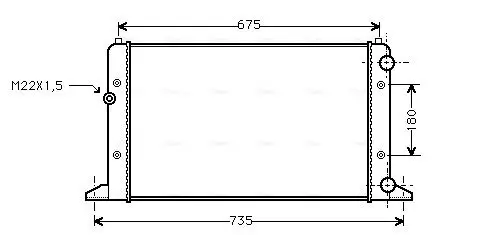 Kühler, Motorkühlung AVA QUALITY COOLING VNA2160