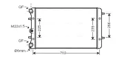 Kühler, Motorkühlung AVA QUALITY COOLING VNA2174