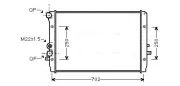Kühler, Motorkühlung AVA QUALITY COOLING VNA2193